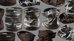 Crushed Keg Collection 3D model