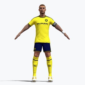 A-Pose Rigged Cristiano Ronaldo Al Nassr 26-27 3D 3D model