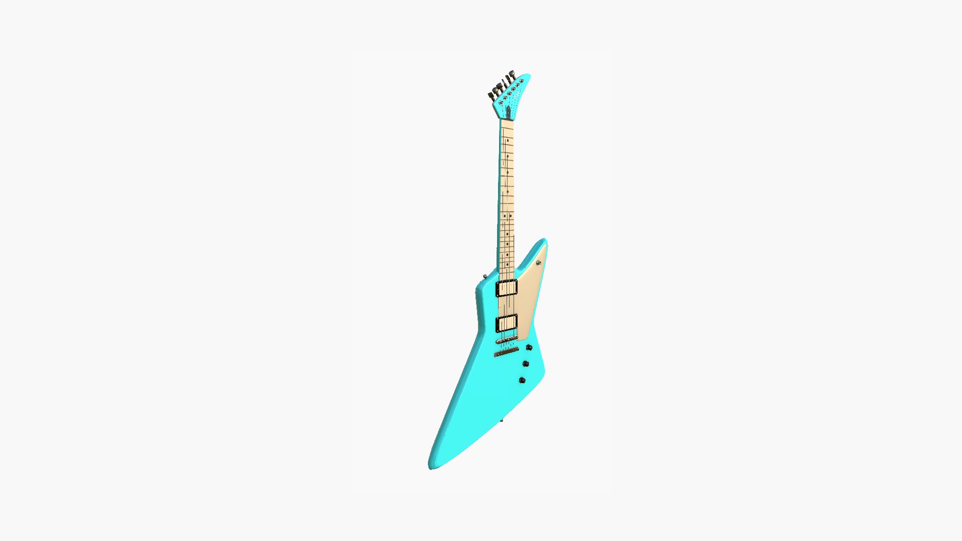Electric Guitar F04 Light Blue - Music Instrument Design model ...