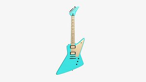 Electric Guitar F04 Light Blue - Music Instrument Design model