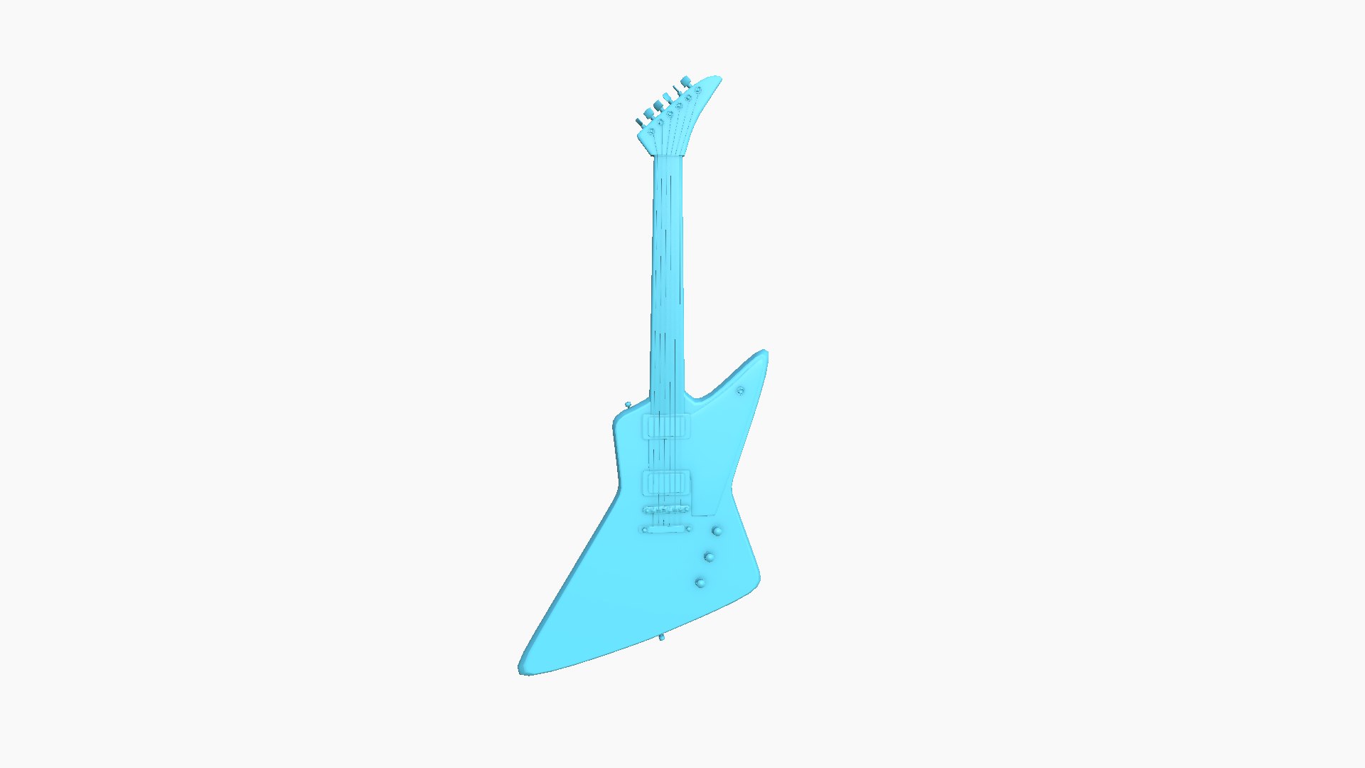 Electric Guitar F04 Light Blue - Music Instrument Design model ...