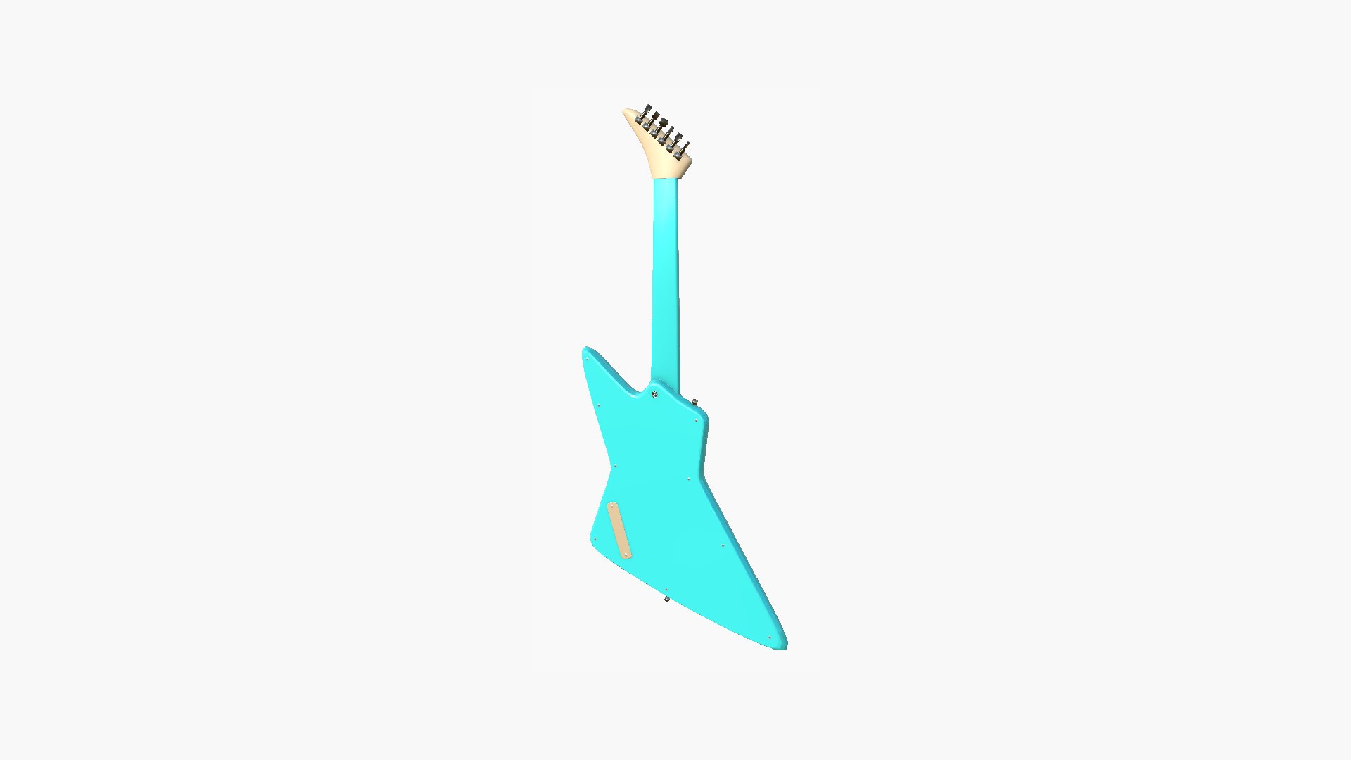 Electric Guitar F04 Light Blue - Music Instrument Design model ...