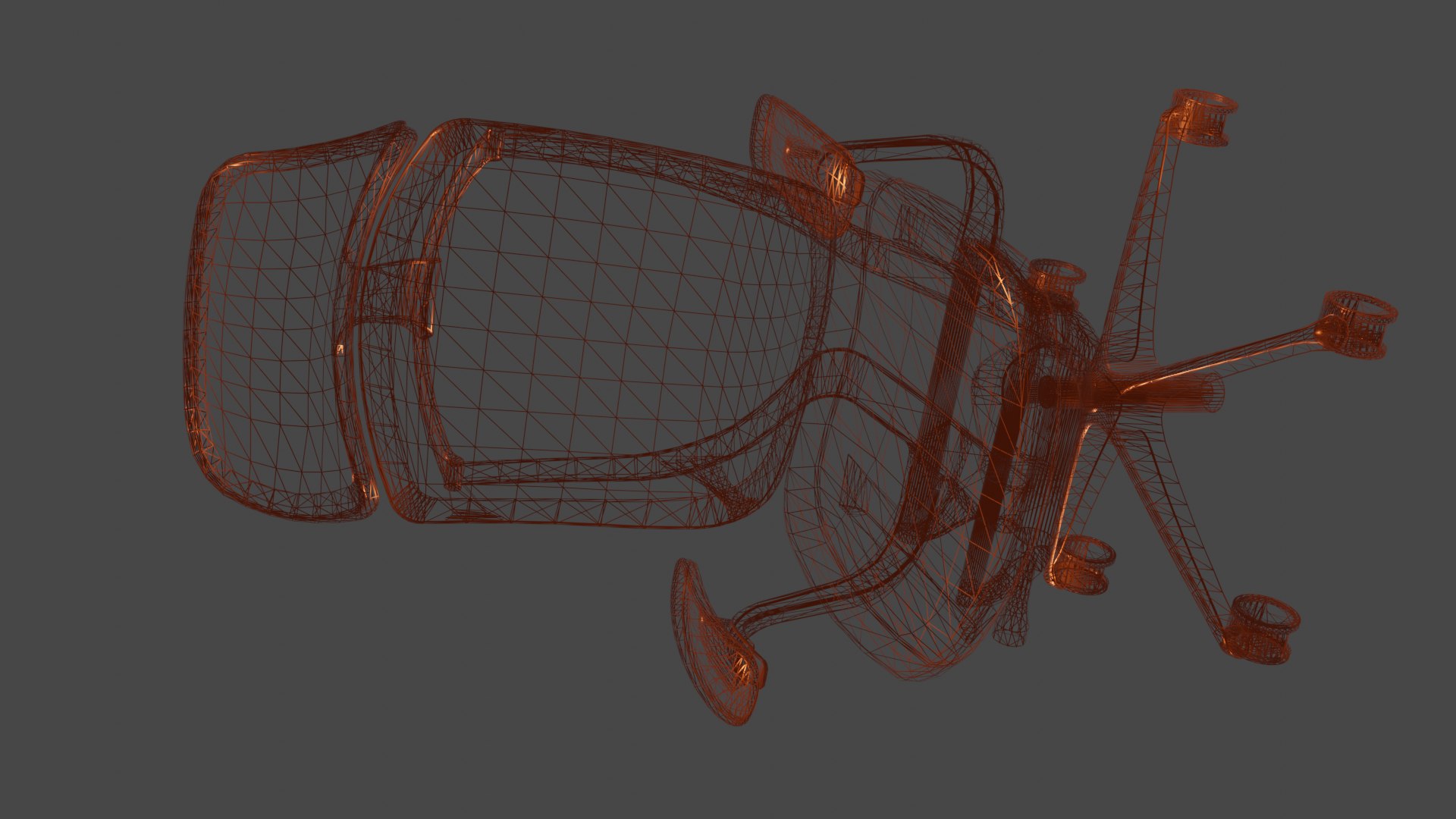 Office Armchair Half Mesh 3D Model - TurboSquid 2217909