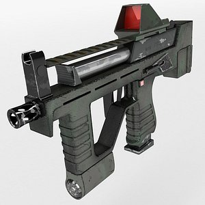 submachine gun 3d obj