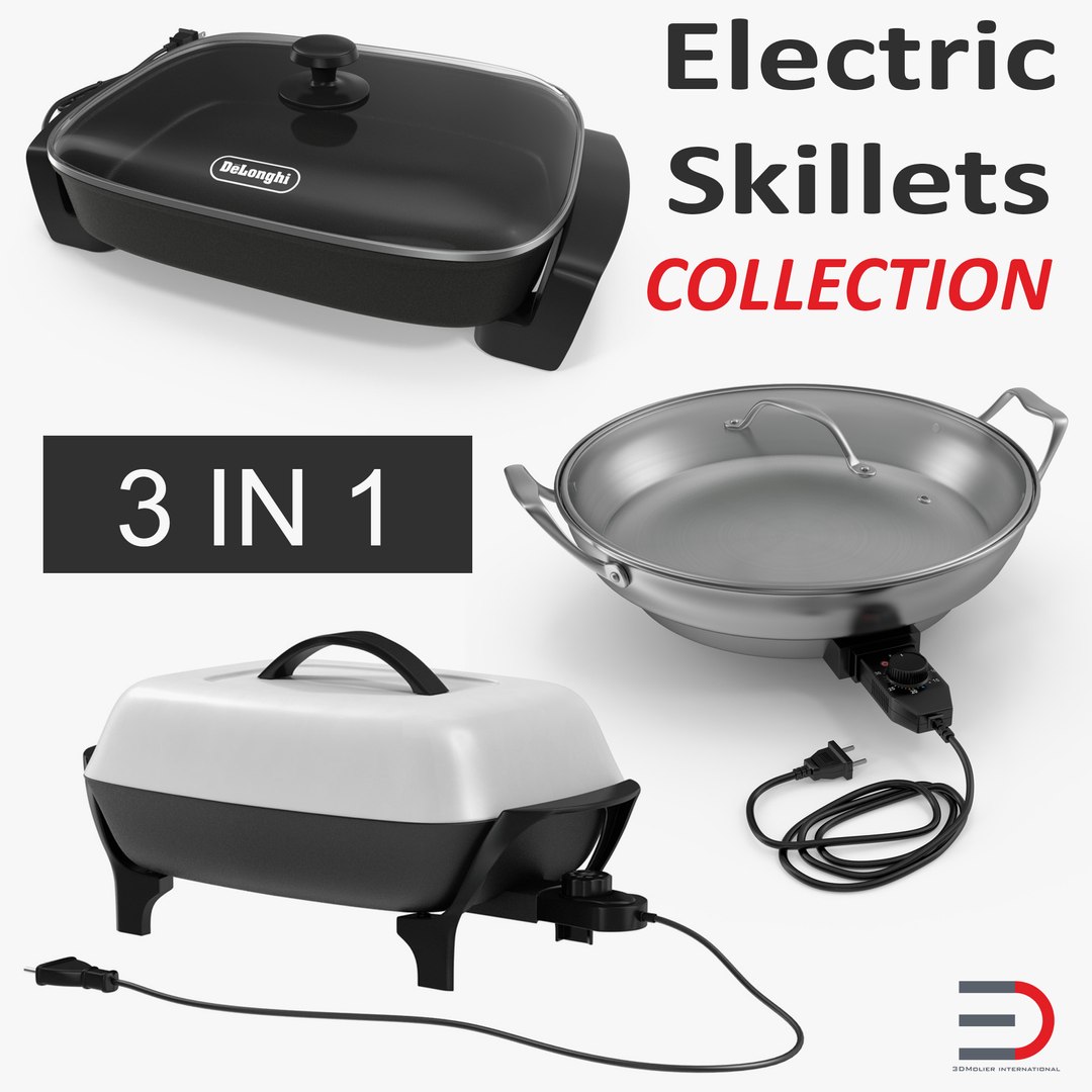Electric Skillets 3D Models Collection 3D model preview