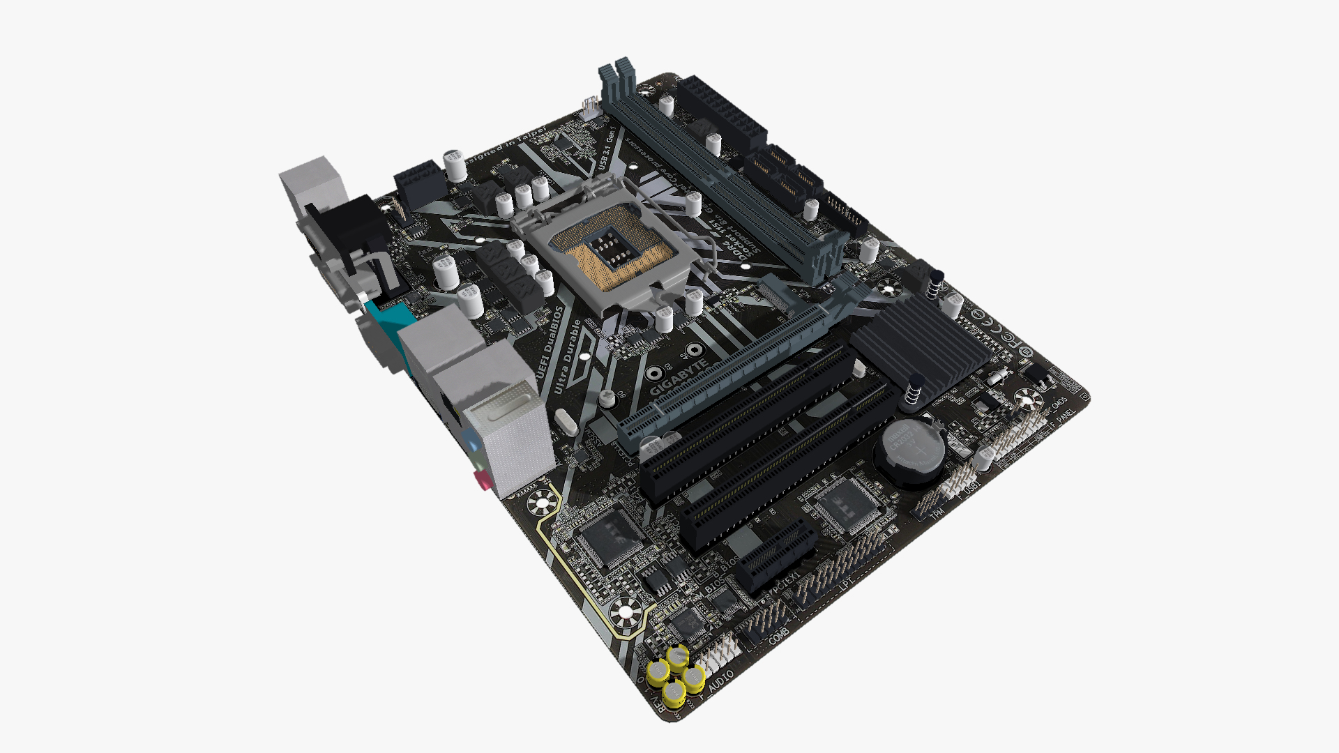 PC Motherboard MicroATX Mk03 Model - TurboSquid 1981390