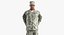 3D african-american army soldier american