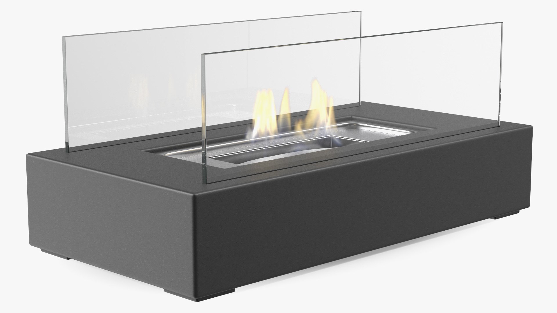 Black Bioethanol Burner 3D model preview