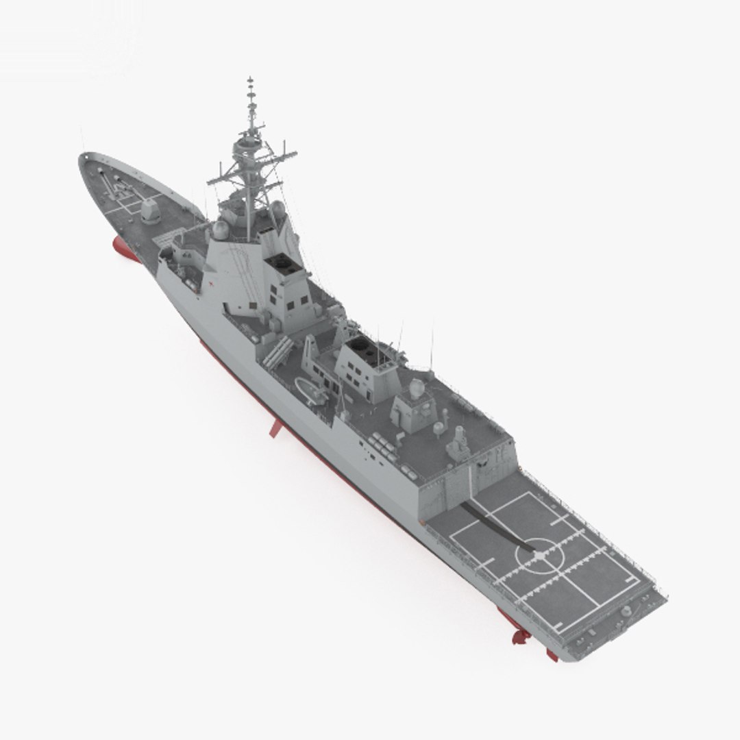 Hobartclass Destroyer Hobart 3D Model TurboSquid 1476609