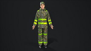 3D soldier character model