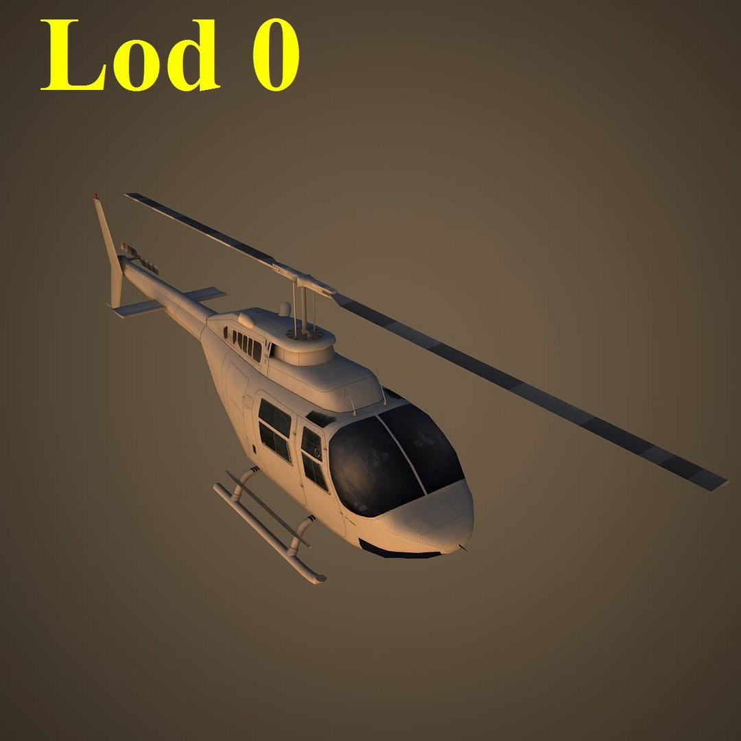 Bell Basic Helicopter 3d Model