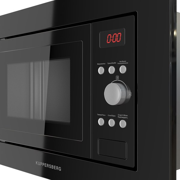 Microwave oven Kuppersberg Black 3D model - TurboSquid 2049687