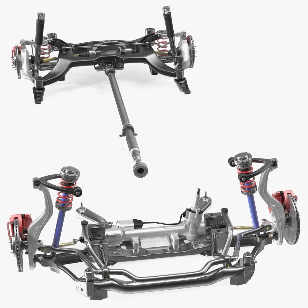 Car Suspension Assembly 3D model preview