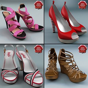 women shoe v3 3d model