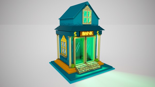 Voxel mini Bank 3D model