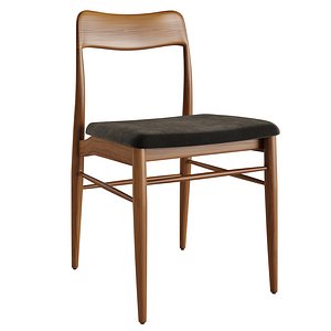 3D Tate Walnut Wood Dining Chair