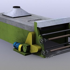 3d model low-poly industrial machine