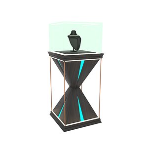 3D Luxury Hourglass Jewelry Showcase - Atlantis Sunbeam