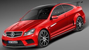 3d model of mercedes benz c63 amg