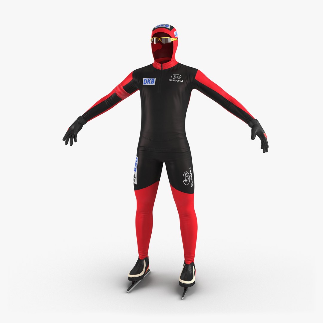 Speed Skater Suit 3D Model 3D model preview