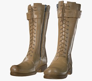 3D leather boot model