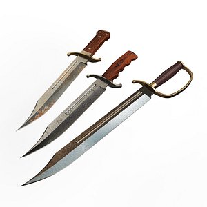 3D bowie knife model