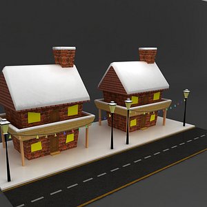 Modular low poly Snow house