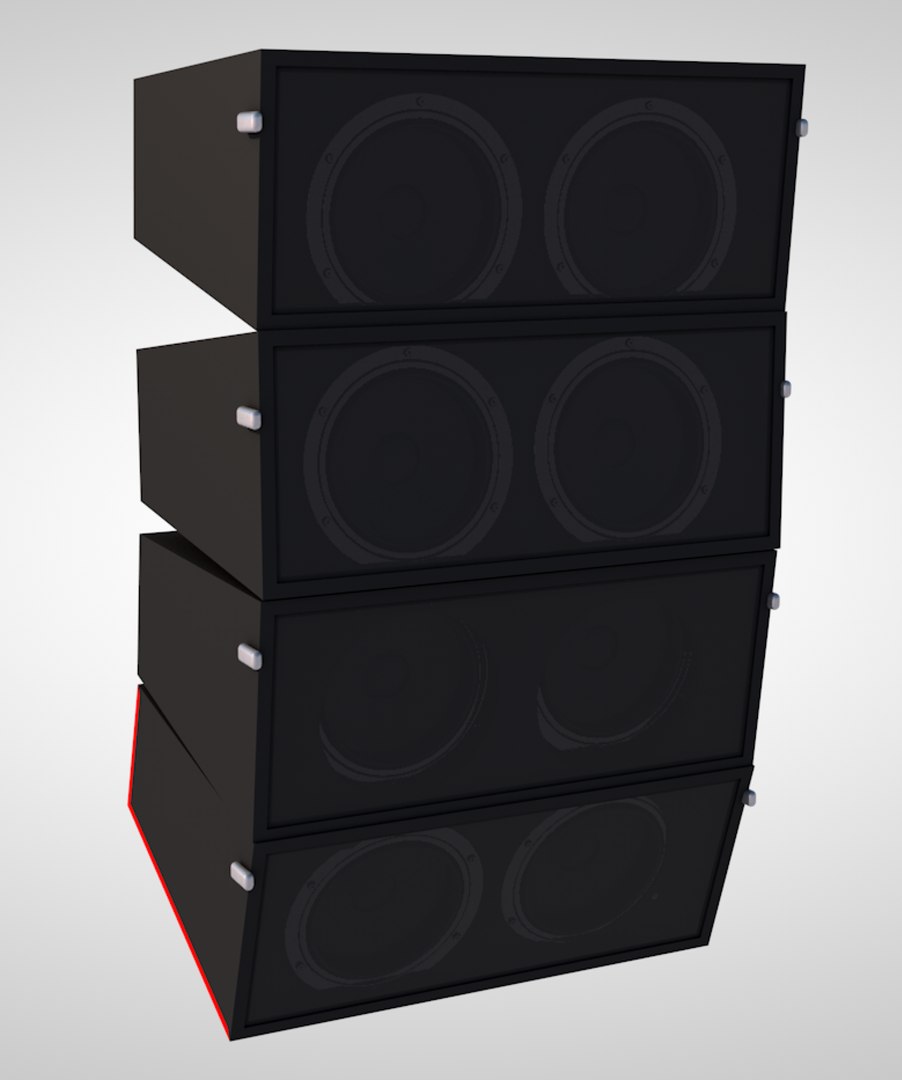 Speaker Line Array 3D Model - TurboSquid 1400318