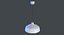 Lampada a sospensione a soffitto lowpoly