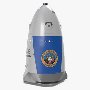 K5 Autonomous Police Surveillance Robot 3D