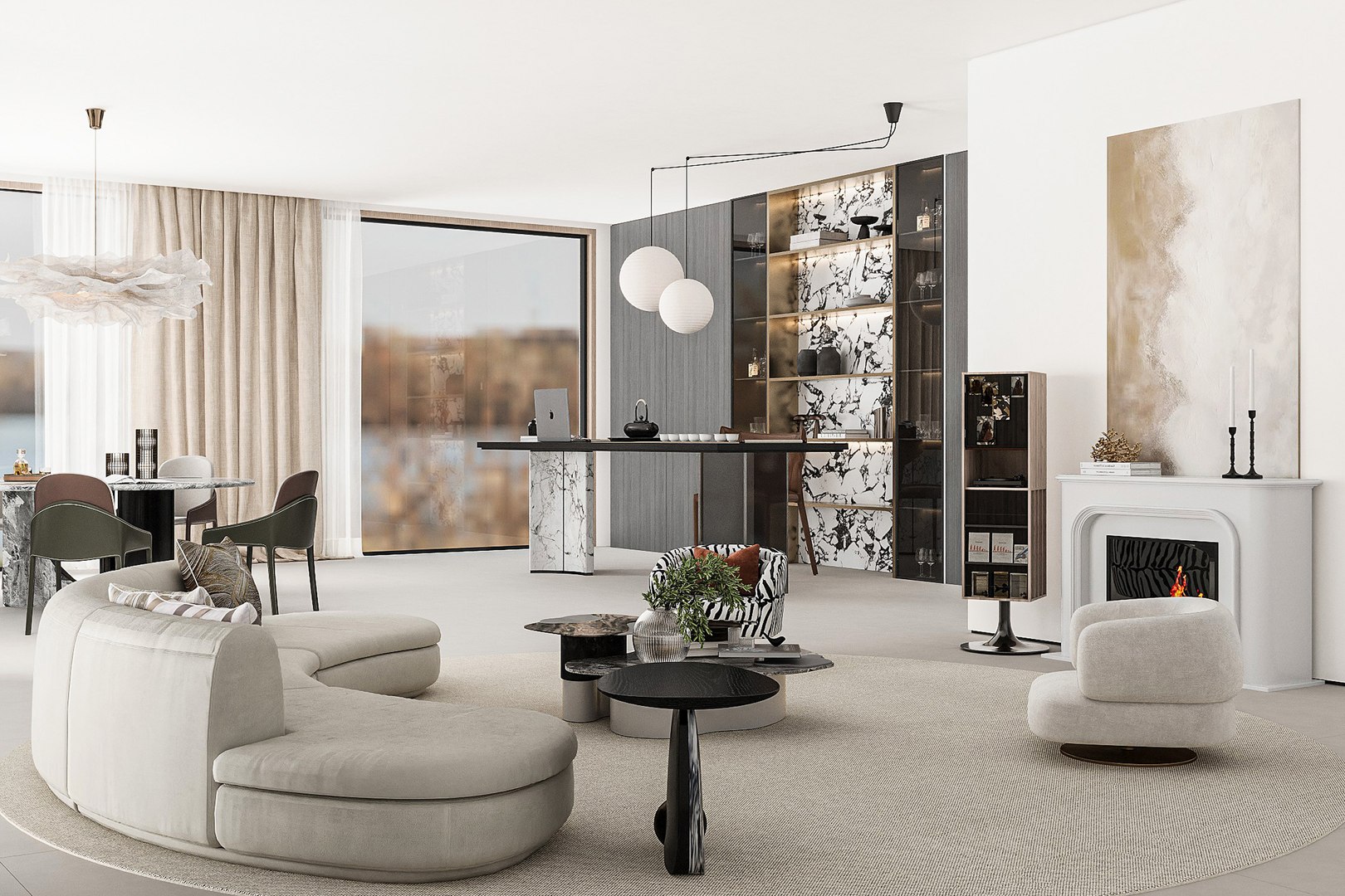 Modern Living Room 3D Model - TurboSquid 2383116