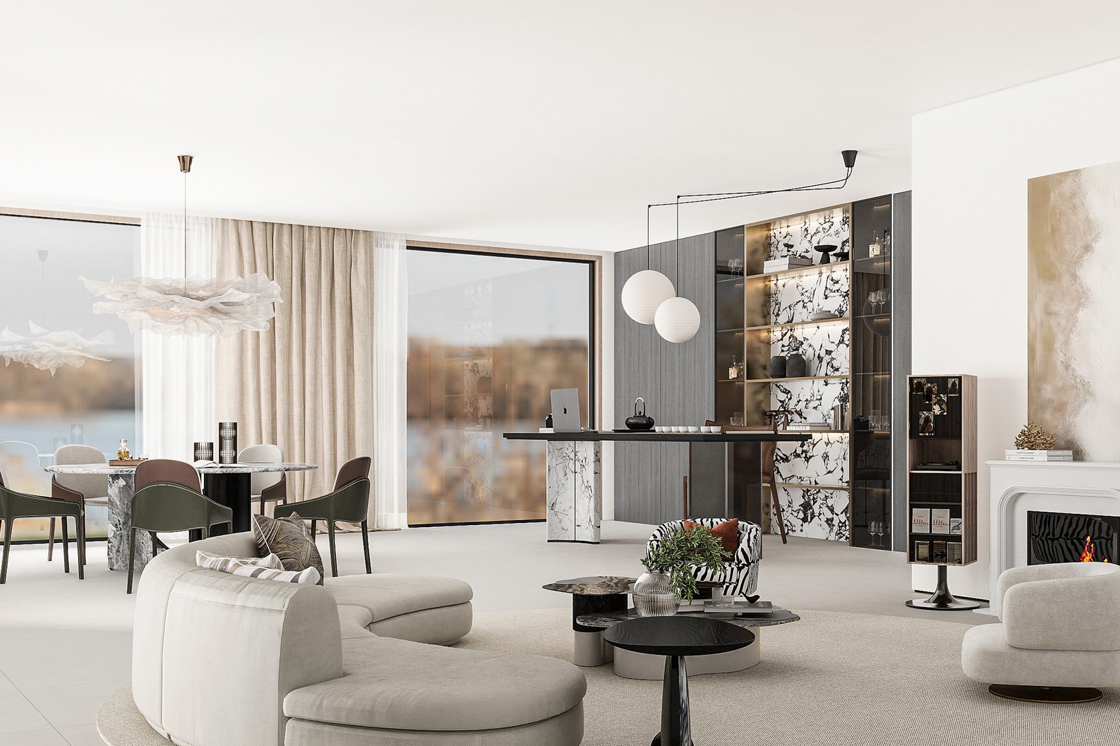 Modern Living Room 3D Model - TurboSquid 2383116