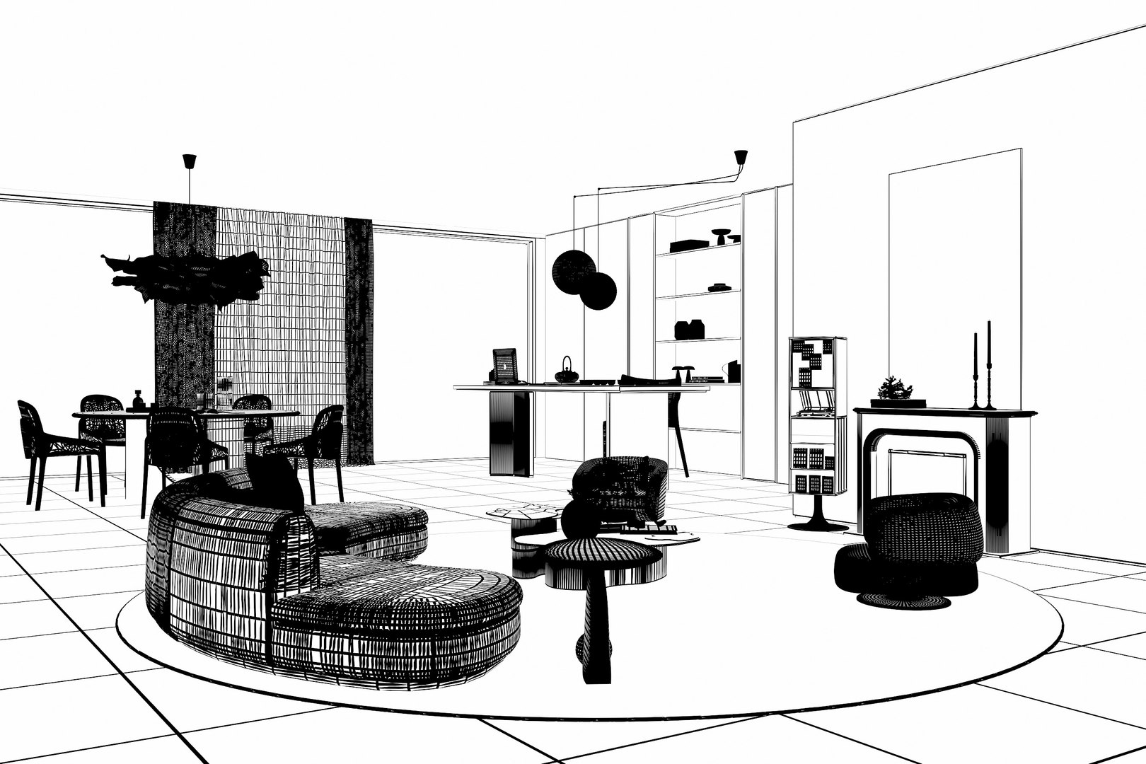 Modern Living Room 3D Model - TurboSquid 2383116
