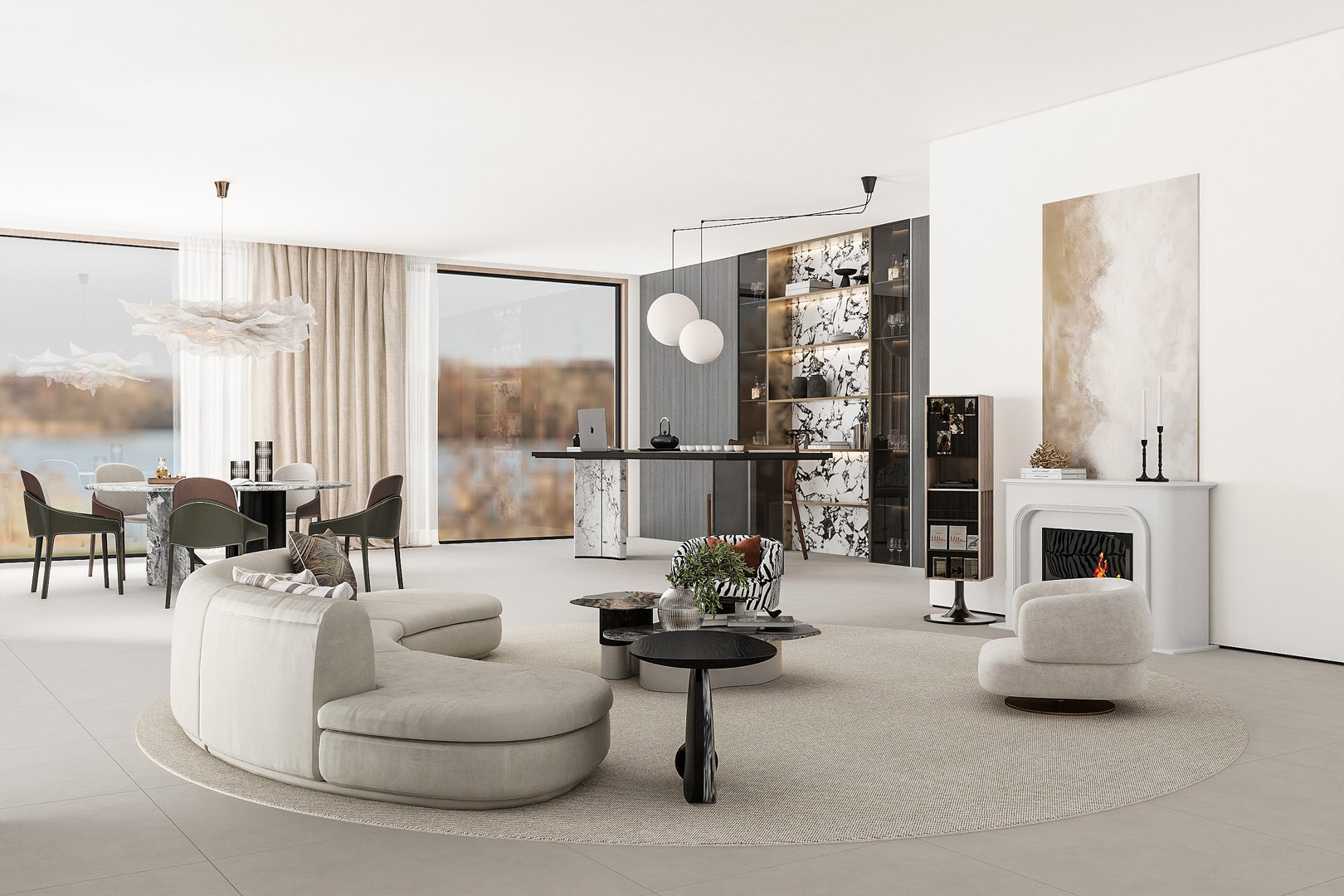 Modern Living Room 3D Model - TurboSquid 2383116