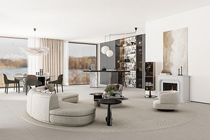 Modern living room 3D model