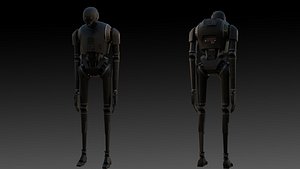 K-2SO Star Wars 3D Model High-Quality Rigged model