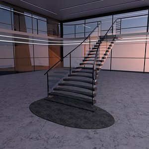 3D 3D  Ladder future exhibition interior and exterior mall