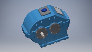 2 Stage reduction gearbox 3D model