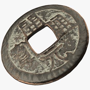 Chinese Coin Dynasty Kai Yuan Tong Bao Copper