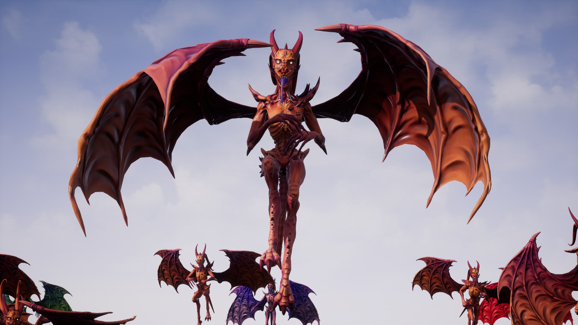 Flying Demon Unreal Unity 24 Animations Rig In Maya Model - TurboSquid ...
