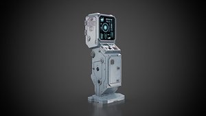 Futuristic sci-fi control terminal model