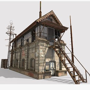 Abandoned Railroad  Signal Cabin 3D