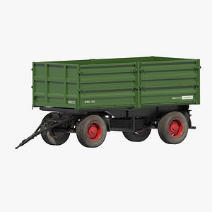 Tractor grain trailer 3D