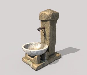 Old Stone Fountain 3D