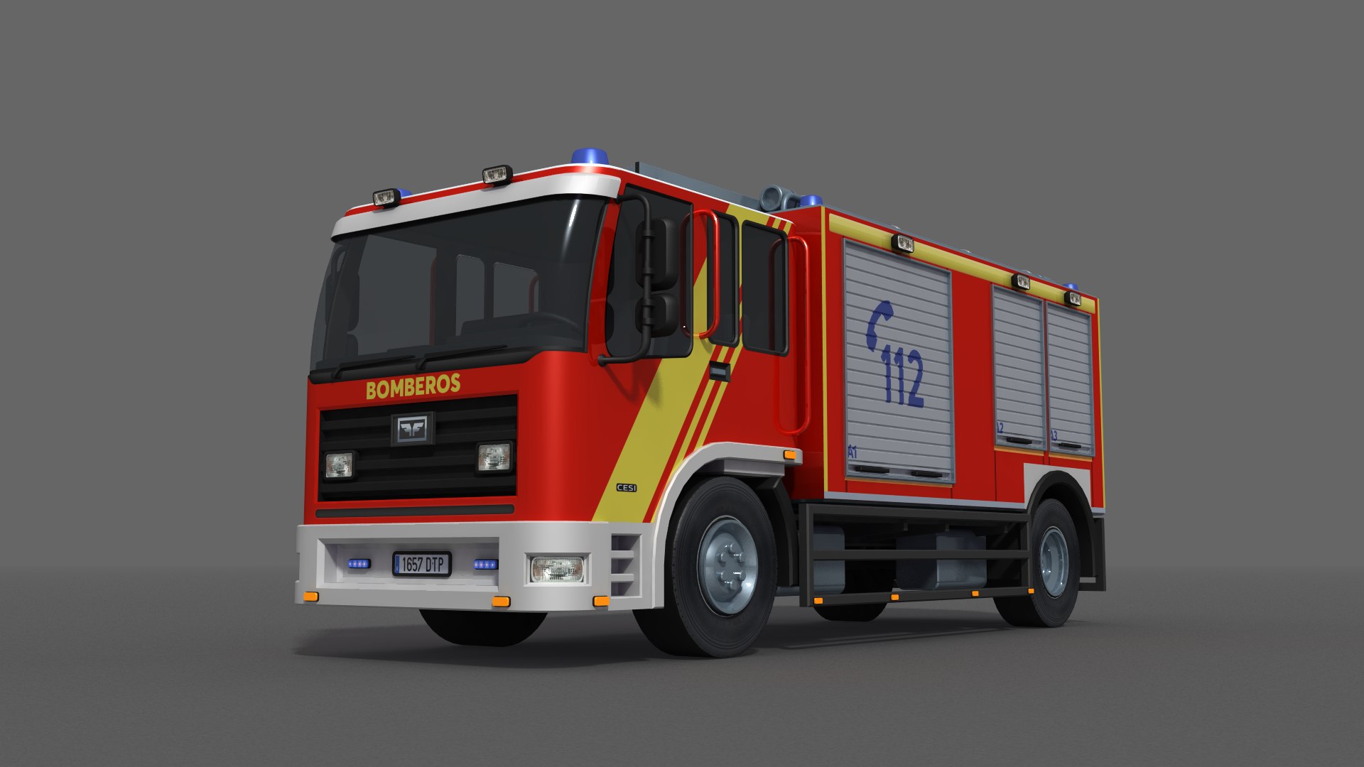 Spanish Firetruck 3D - TurboSquid 2090876