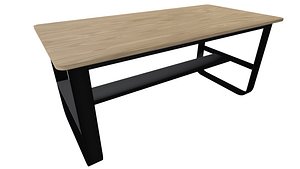 Study Table 3D Model VR 3D