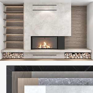 Fireplace and Firewood set 07
