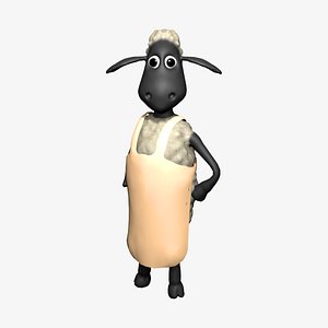 sheep character funny model