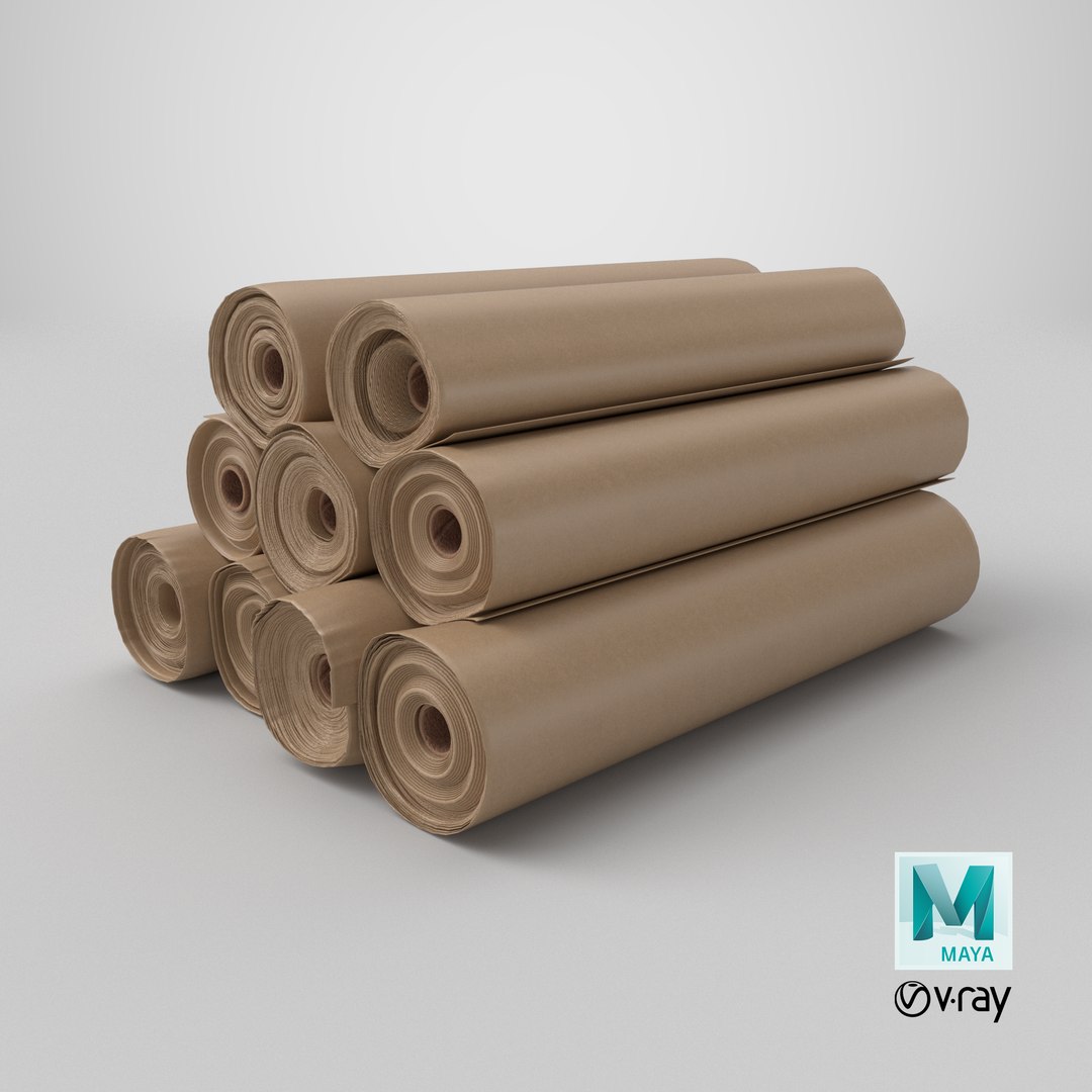 Kraft Paper Rolls Stack 3D https://p.turbosquid.com/ts-thumb/zN/PTIviD/OU/stemcell_maya_vray_render/png/1787142656/1920x1080/fit_q87/79964590ec1f1e526ee083d534d89bd396dab0bc/stemcell_maya_vray_render.jpg