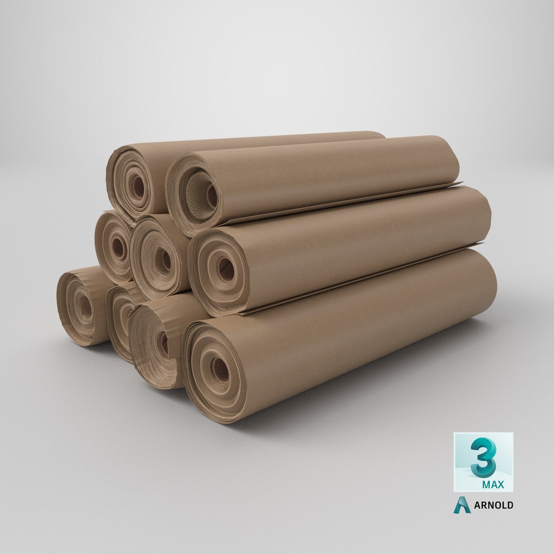 Kraft Paper Rolls Stack 3D https://p.turbosquid.com/ts-thumb/zN/PTIviD/hC/stemcell_max_arnold_render/png/1787142663/1920x1080/fit_q87/89b9d765ff784125aff64bf4c573005a492dee18/stemcell_max_arnold_render.jpg